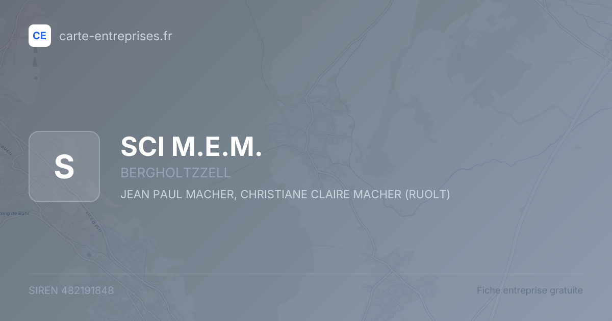 SCI M.E.M. — 482191848 — fiche entreprise