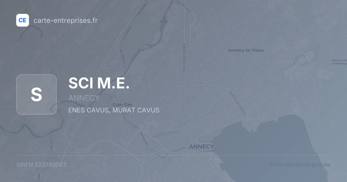 SCI M.E. — 523789063 — fiche entreprise