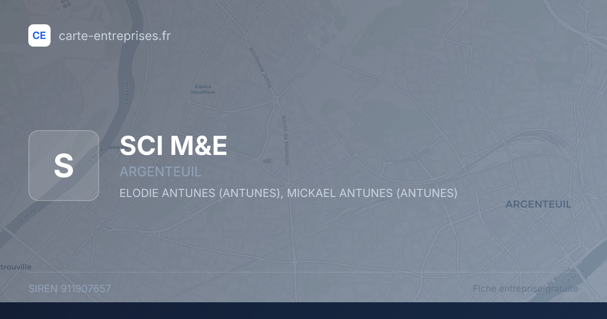 SCI M&E — 911907657 — fiche entreprise