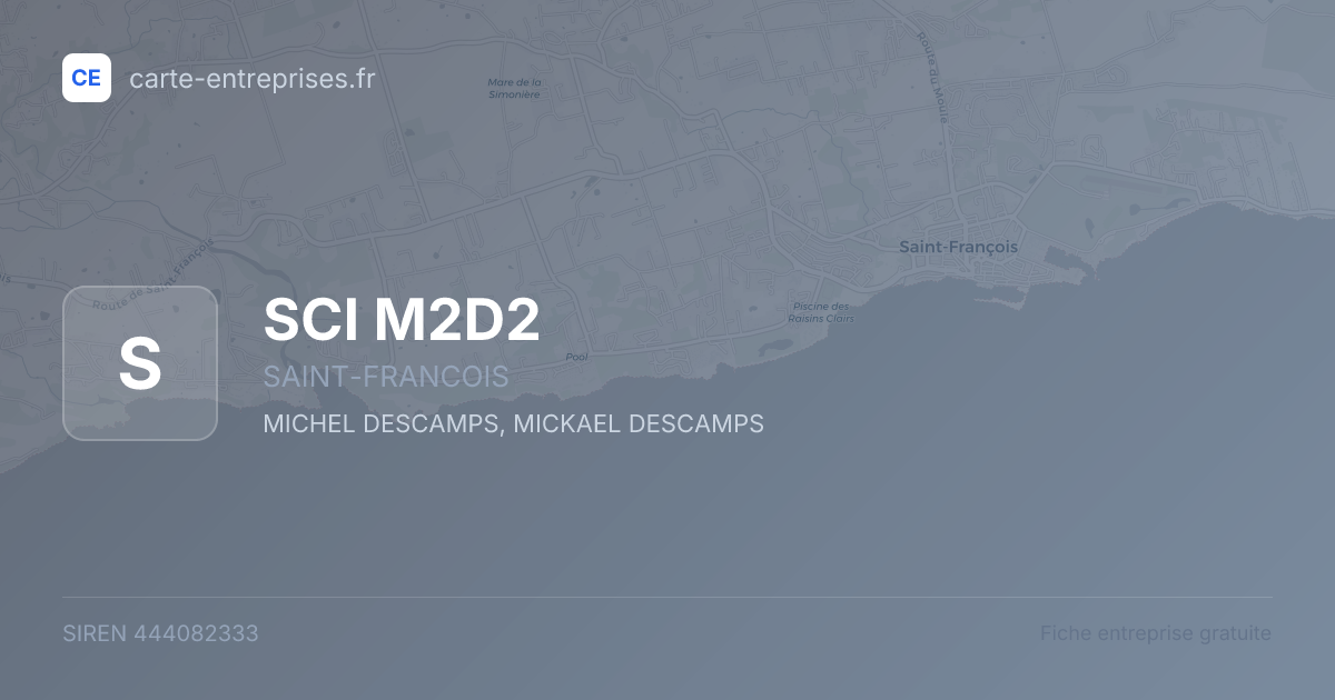 SCI M2D2 — 444082333 — fiche entreprise