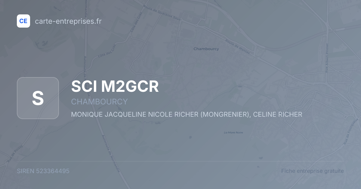 SCI M2GCR — 523364495 — fiche entreprise