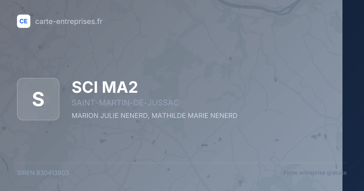 SCI MA2 — 830413803 — fiche entreprise