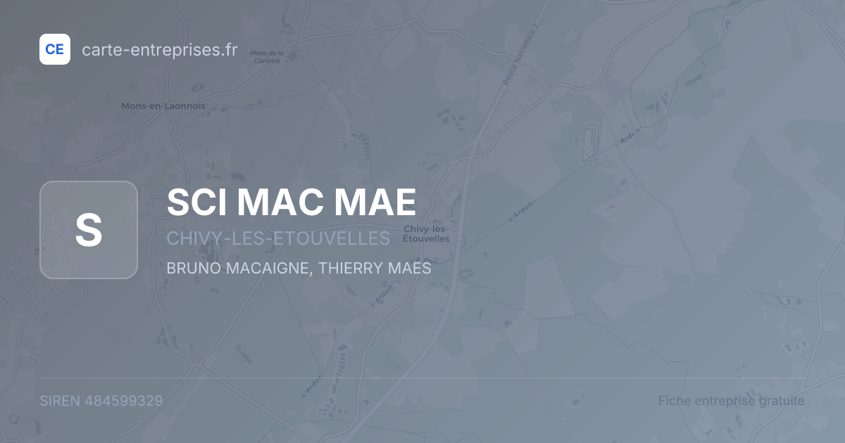 SCI MAC MAE — 484599329 — fiche entreprise
