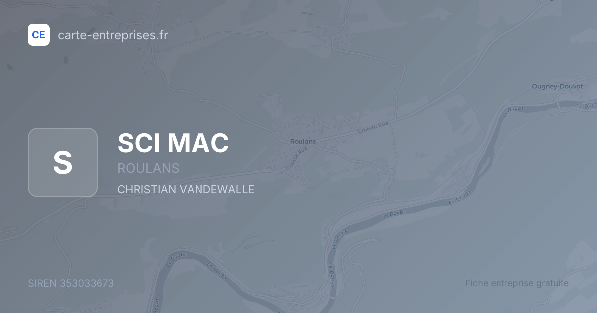 SCI MAC — 353033673 — fiche entreprise
