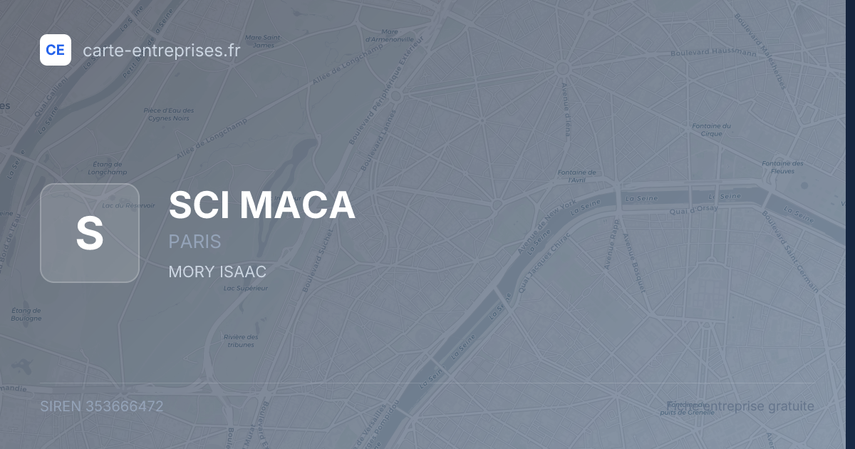 SCI MACA — 353666472 — fiche entreprise