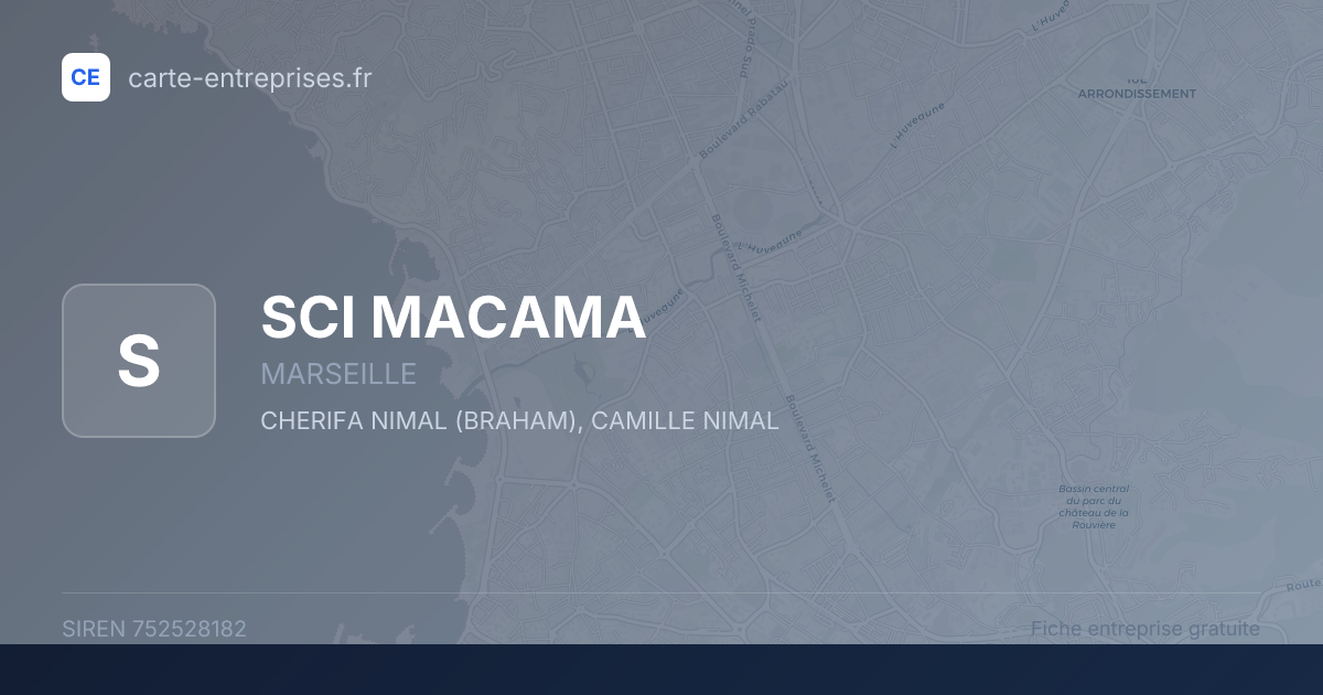 SCI MACAMA — 752528182 — fiche entreprise