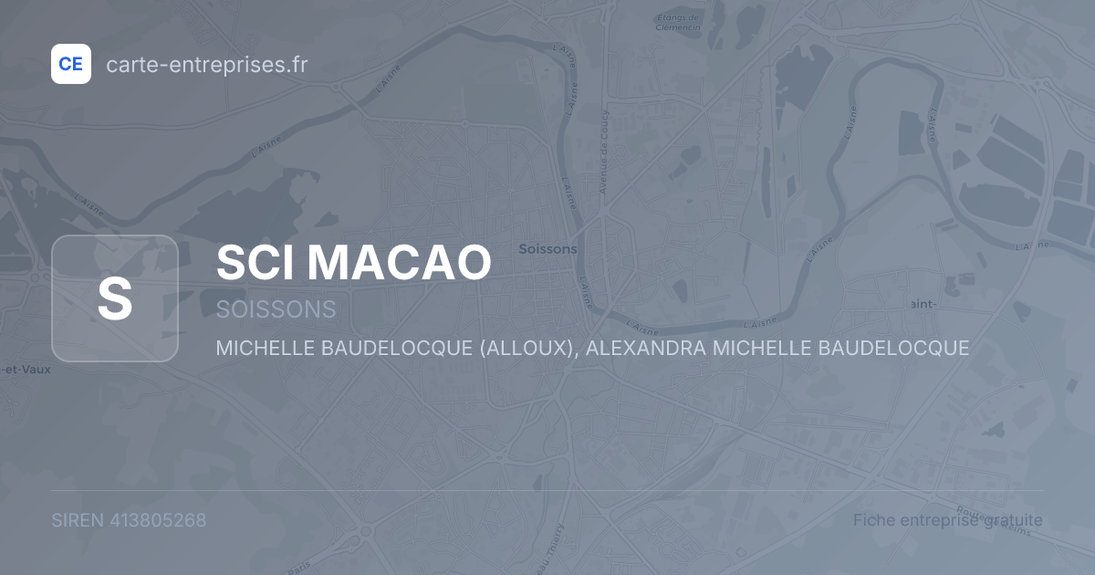 SCI MACAO — 413805268 — fiche entreprise