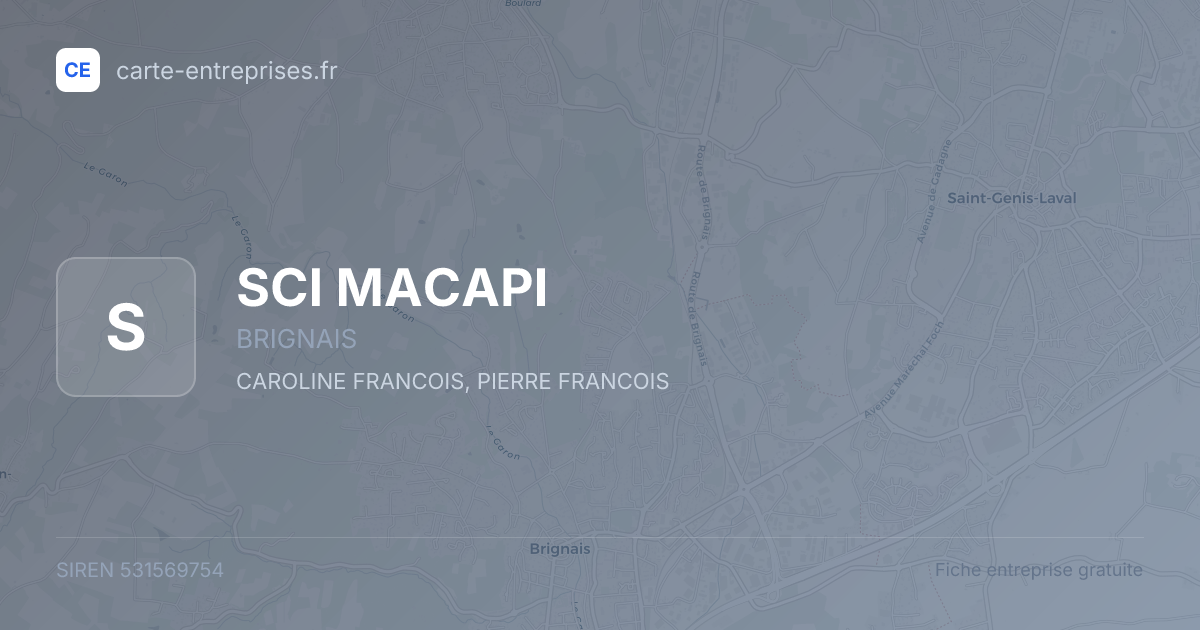 SCI MACAPI — 531569754 — fiche entreprise