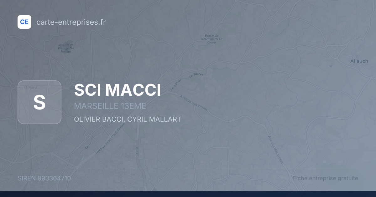 SCI MACCI — 993364710 — fiche entreprise