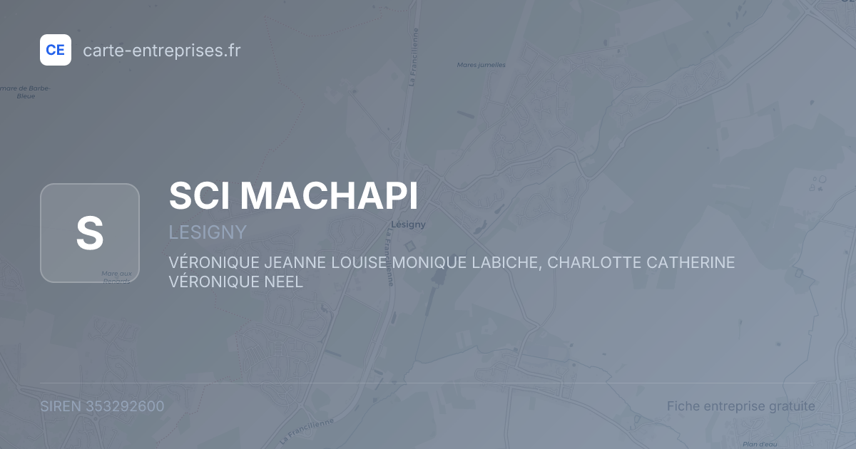 SCI MACHAPI — 353292600 — fiche entreprise