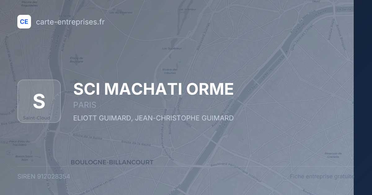SCI MACHATI ORME — 912028354 — fiche entreprise