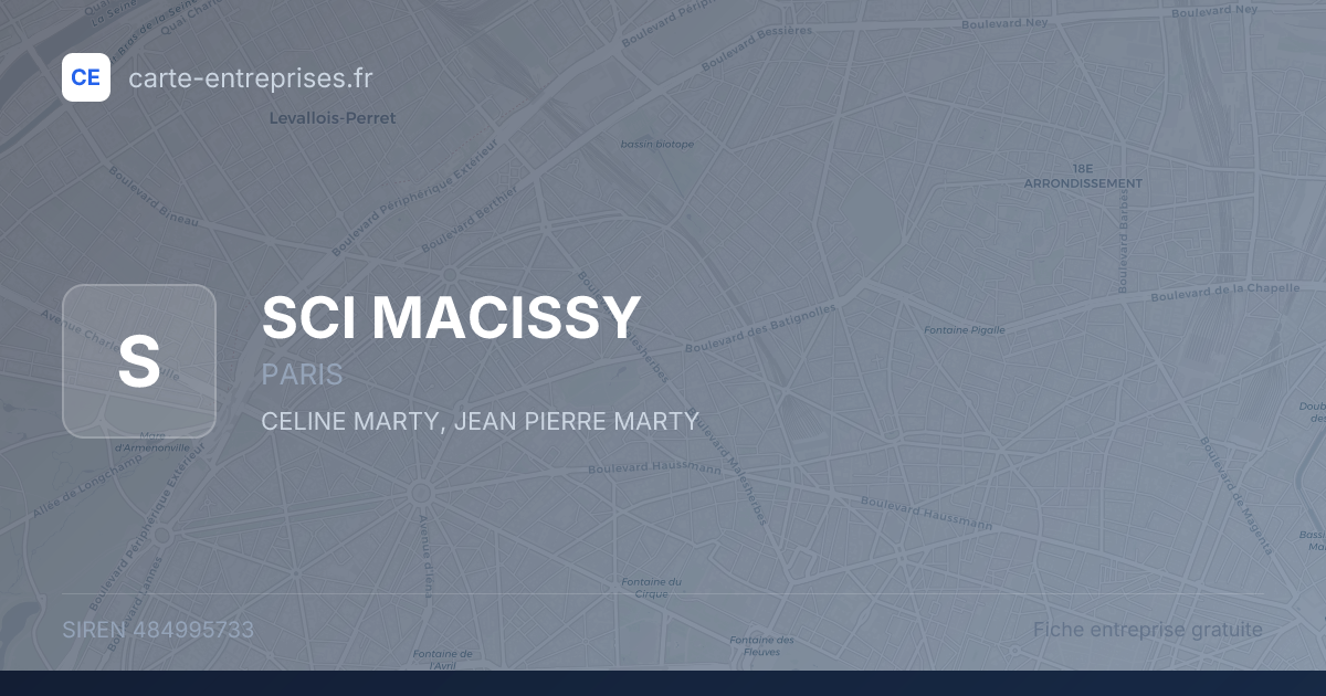 SCI MACISSY — 484995733 — fiche entreprise