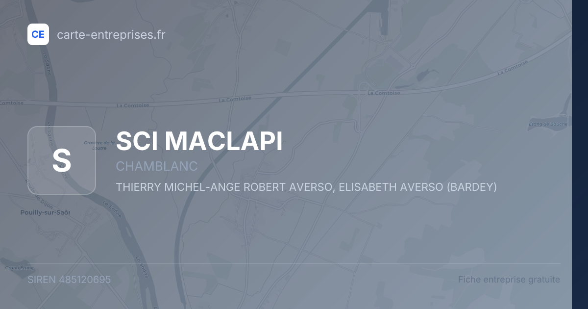 SCI MACLAPI — 485120695 — fiche entreprise