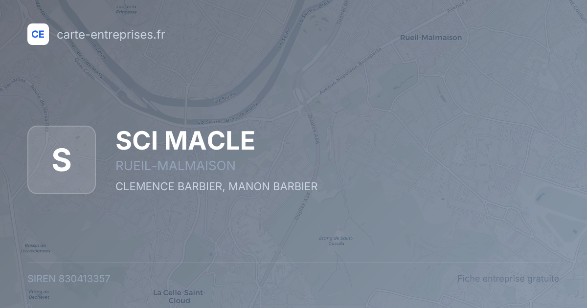SCI MACLE — 830413357 — fiche entreprise