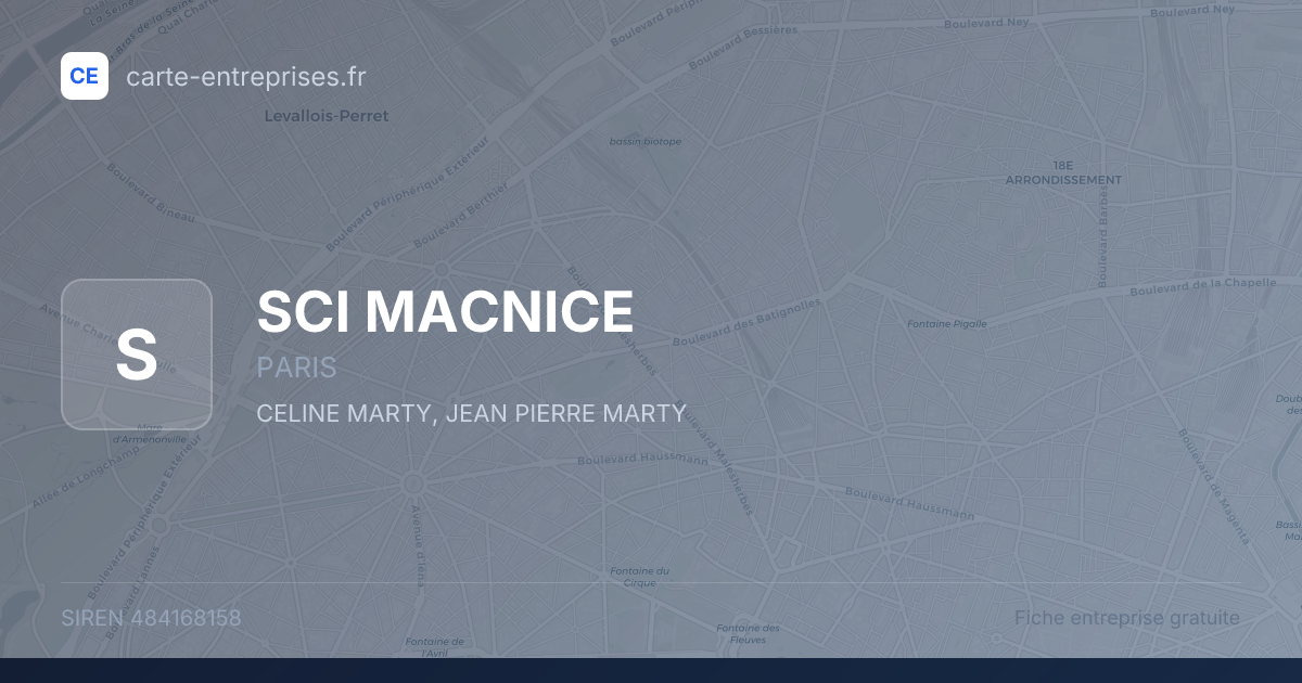 SCI MACNICE — 484168158 — fiche entreprise