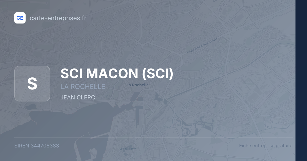 SCI MACON (SCI) — 344708383 — fiche entreprise