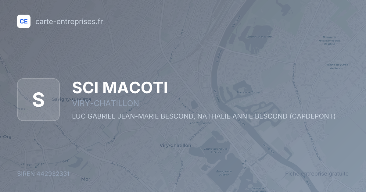 SCI MACOTI — 442932331 — fiche entreprise