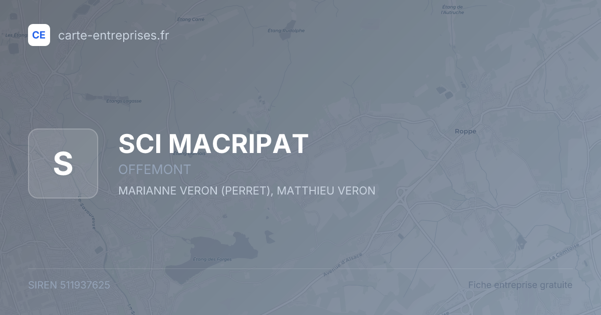 SCI MACRIPAT — 511937625 — fiche entreprise