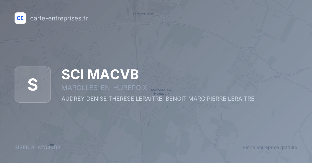 SCI MACVB — 808254403 — fiche entreprise