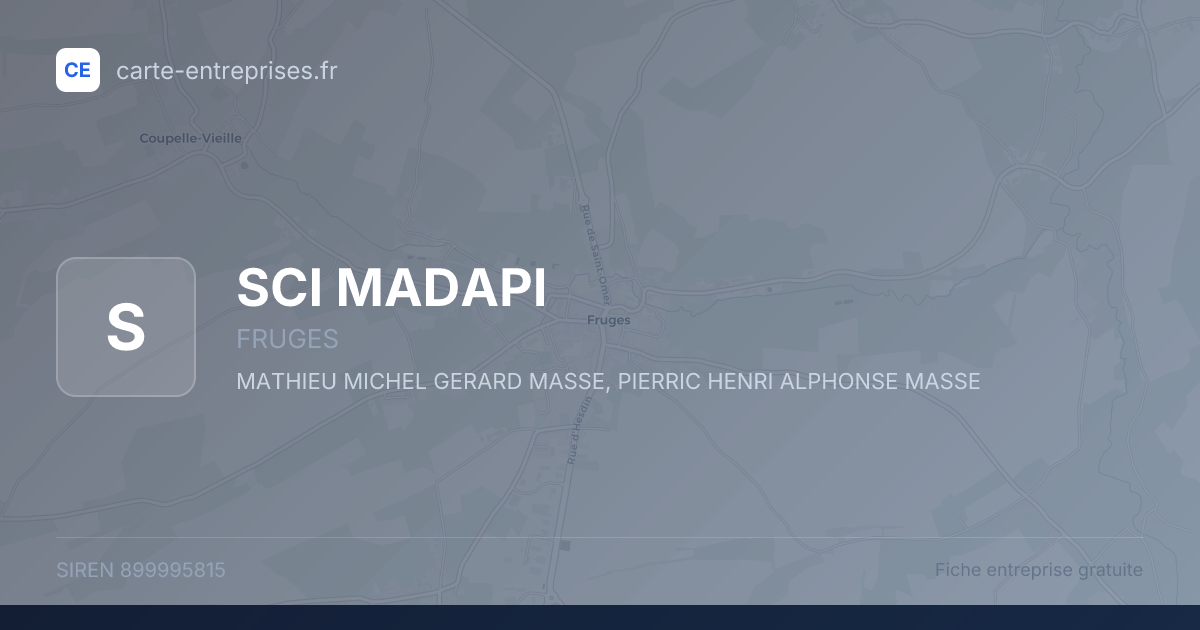 SCI MADAPI — 899995815 — fiche entreprise