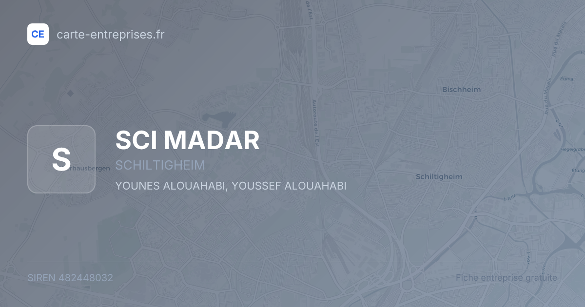 SCI MADAR — 482448032 — fiche entreprise