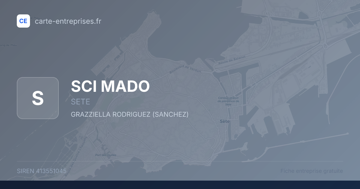 SCI MADO — 413551045 — fiche entreprise
