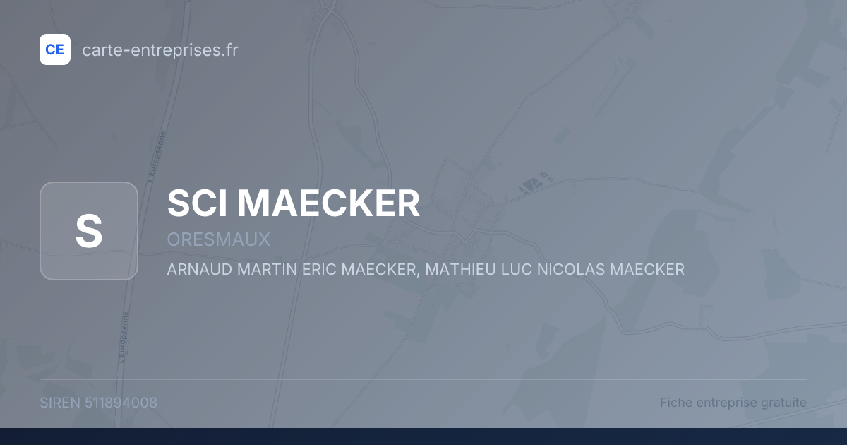 SCI MAECKER — 511894008 — fiche entreprise