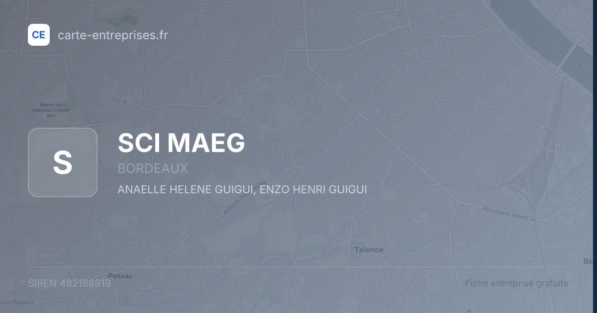 SCI MAEG — 482188919 — fiche entreprise