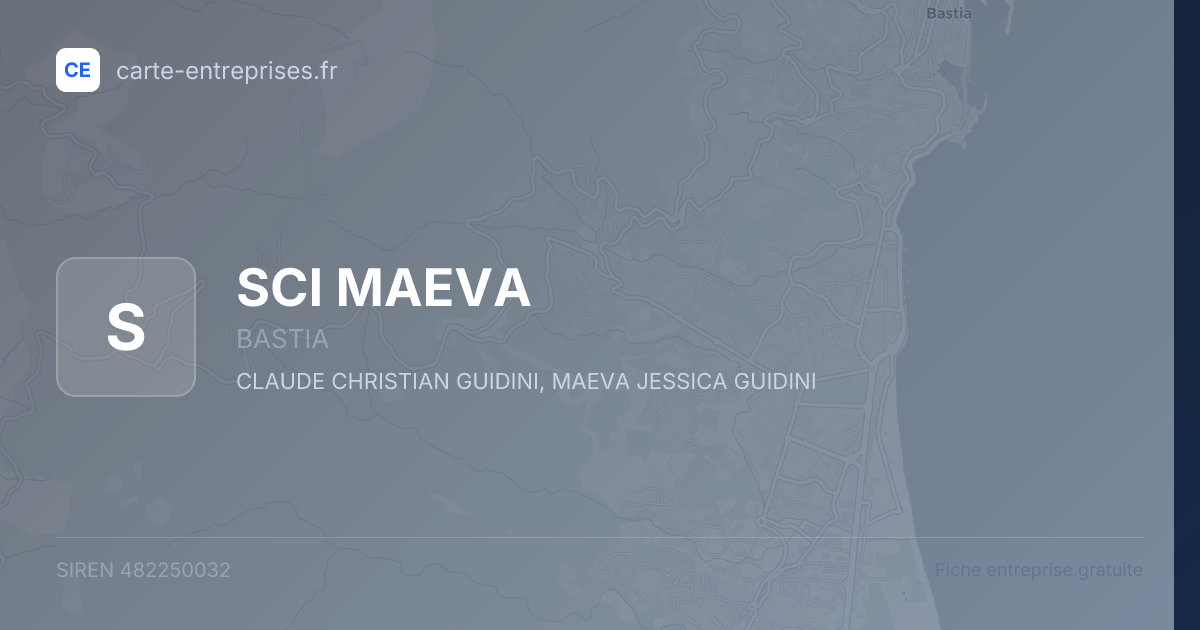 SCI MAEVA — 482250032 — fiche entreprise