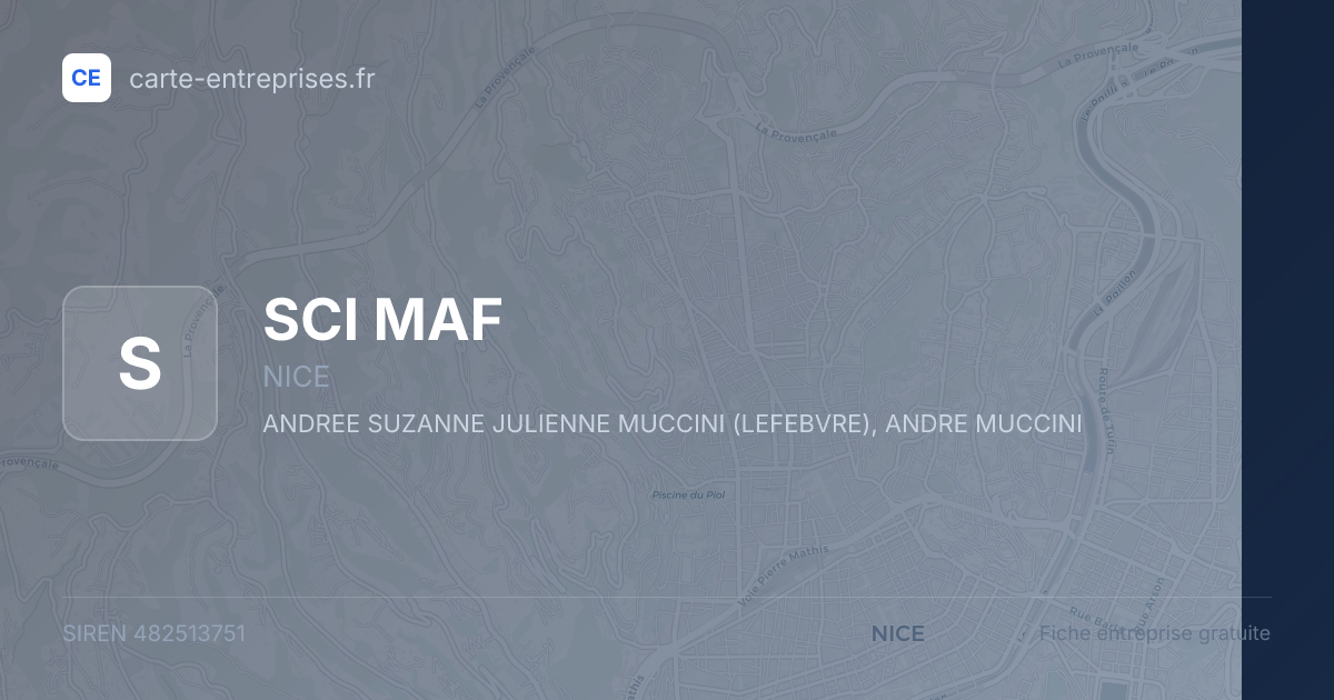 SCI MAF — 482513751 — fiche entreprise