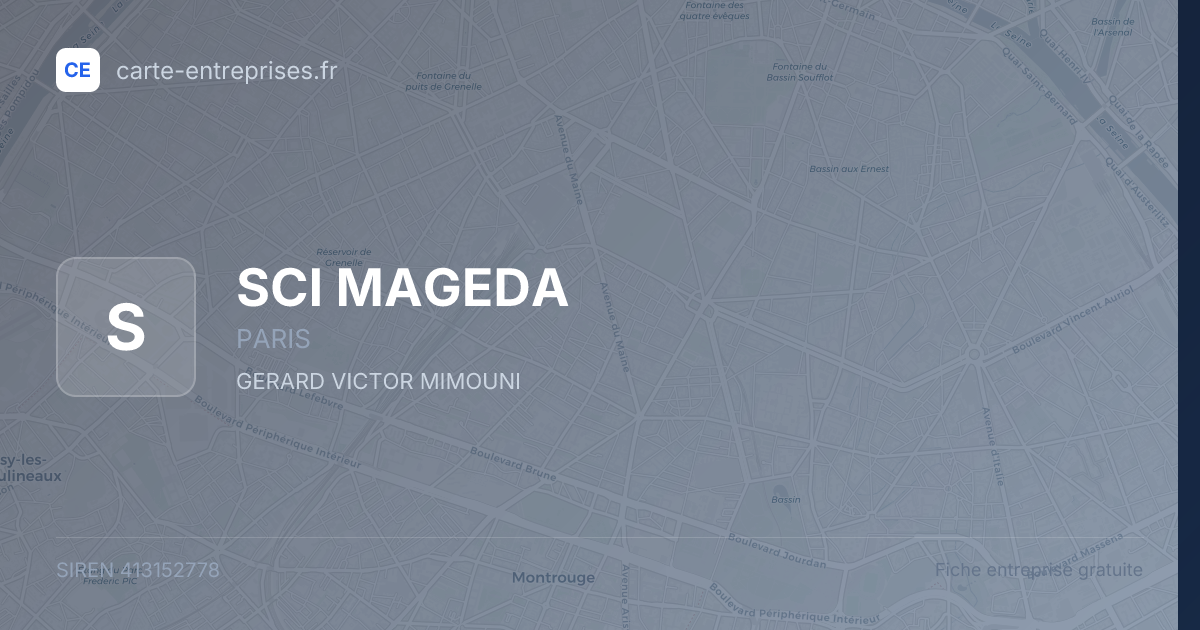 SCI MAGEDA — 413152778 — fiche entreprise