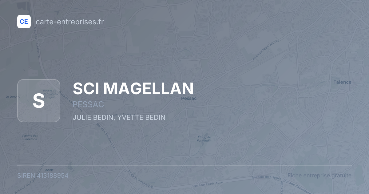 SCI MAGELLAN — 413188954 — fiche entreprise