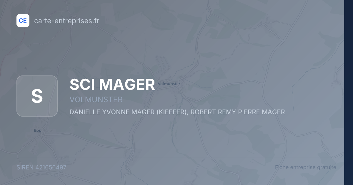 SCI MAGER — 421656497 — fiche entreprise