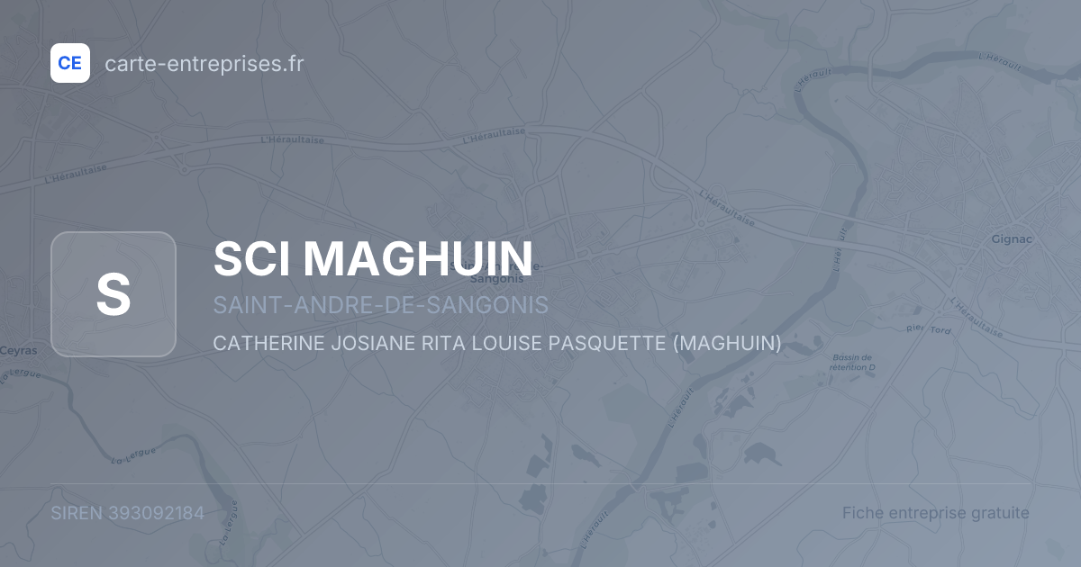 SCI MAGHUIN — 393092184 — fiche entreprise