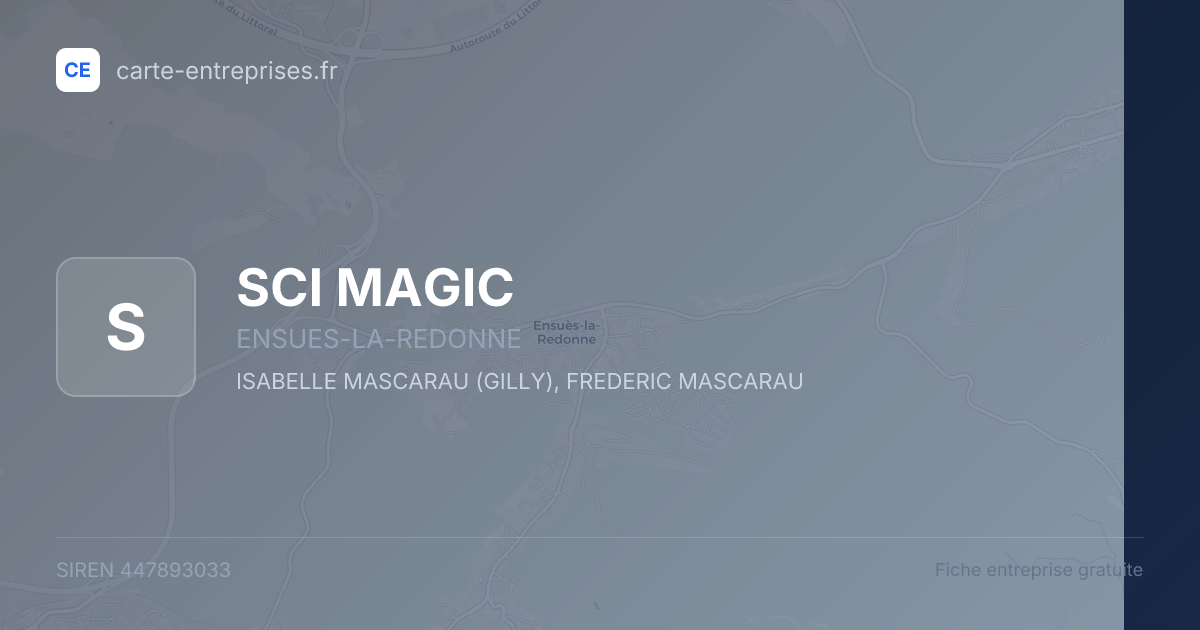 SCI MAGIC — 447893033 — fiche entreprise