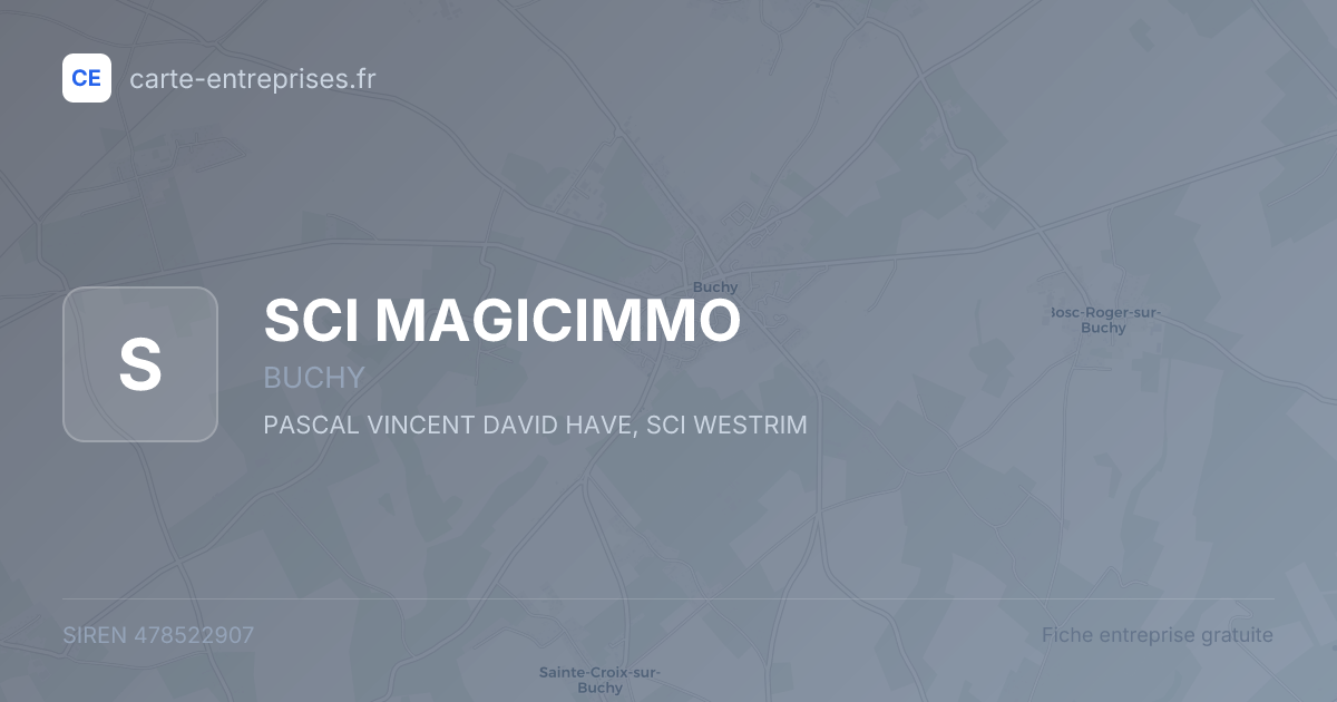 SCI MAGICIMMO — 478522907 — fiche entreprise