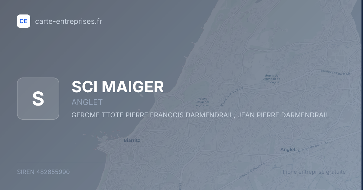 SCI MAIGER — 482655990 — fiche entreprise