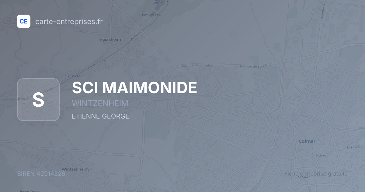 SCI MAIMONIDE — 429145261 — fiche entreprise