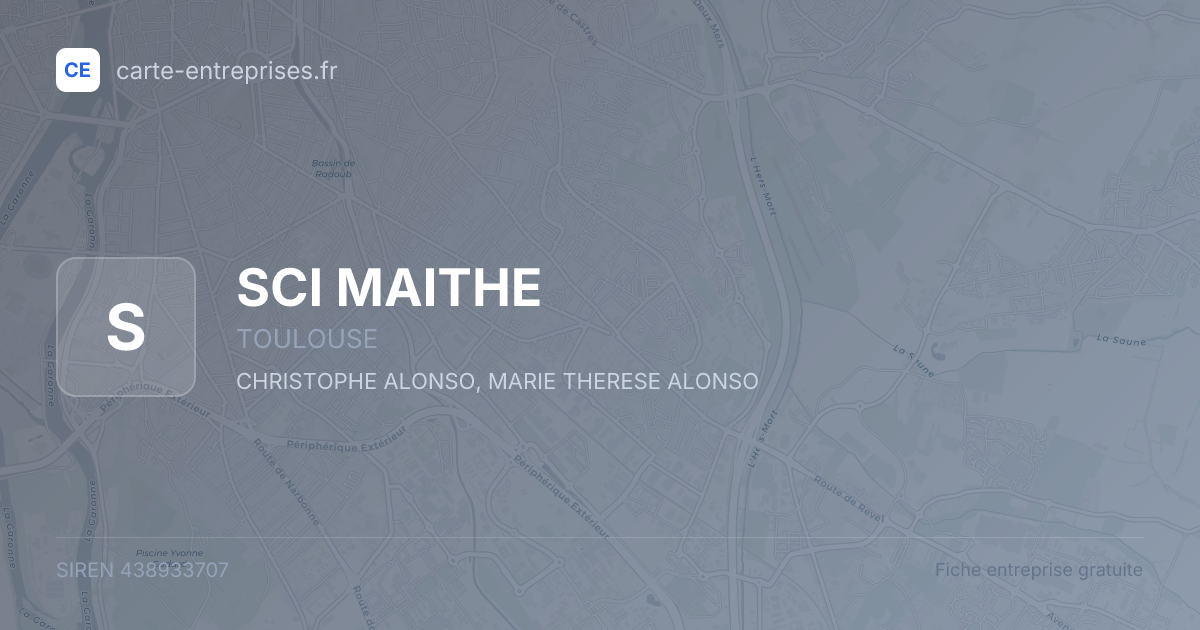 SCI MAITHE — 438933707 — fiche entreprise