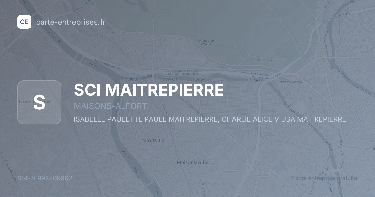 SCI MAITREPIERRE — 992809962 — fiche entreprise