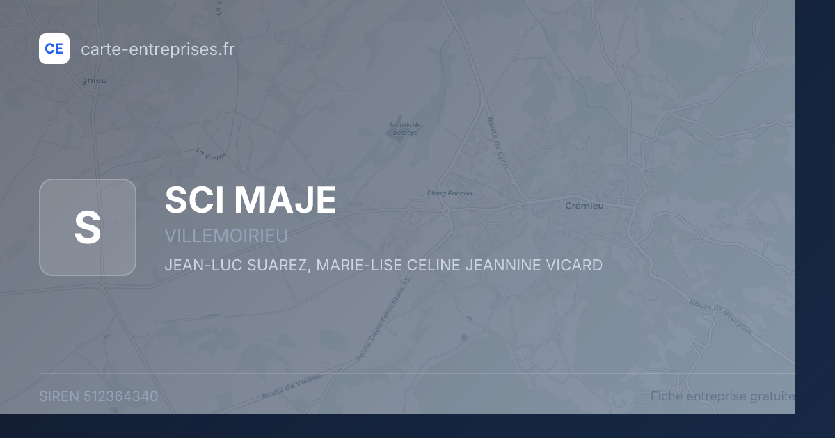 SCI MAJE — 512364340 — fiche entreprise