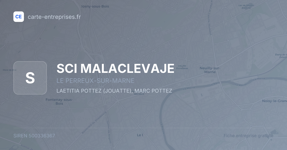 SCI MALACLEVAJE — 500336367 — fiche entreprise