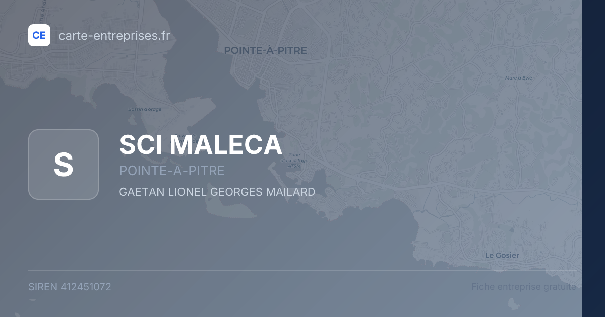 SCI MALECA — 412451072 — fiche entreprise