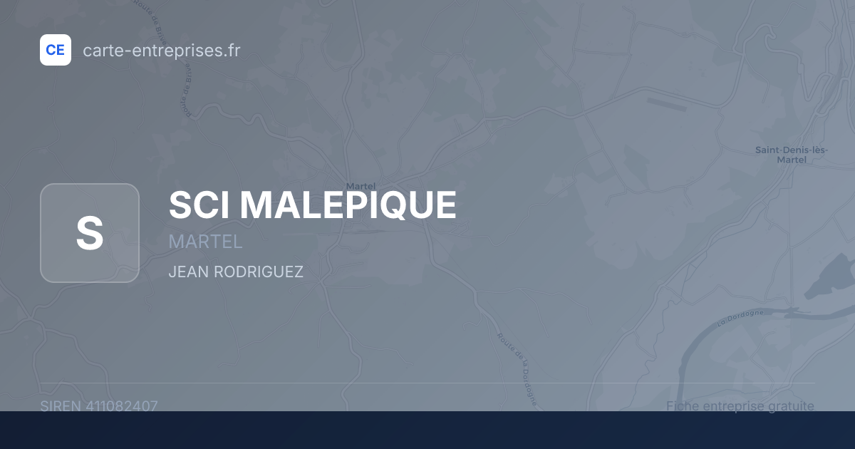 SCI MALEPIQUE — 411082407 — fiche entreprise