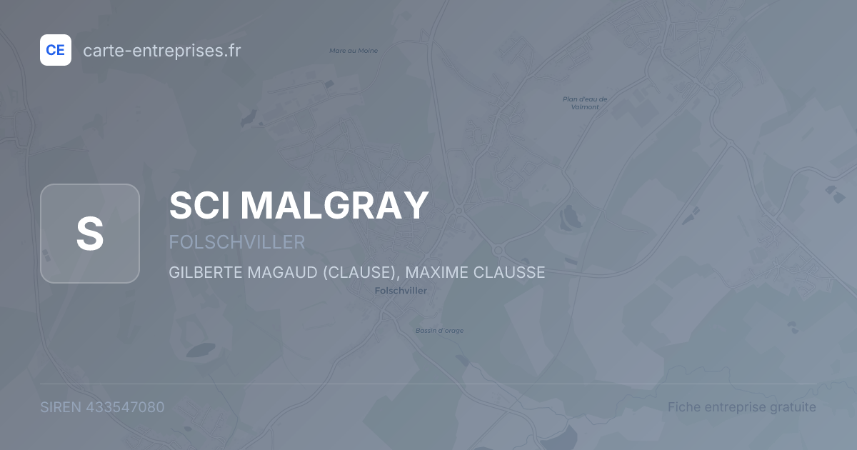 SCI MALGRAY — 433547080 — fiche entreprise