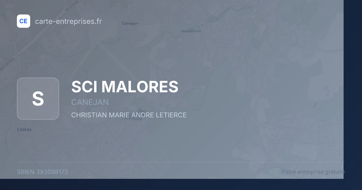 SCI MALORES — 393098173 — fiche entreprise