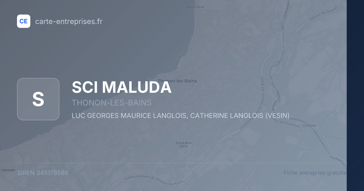 SCI MALUDA — 345178586 — fiche entreprise