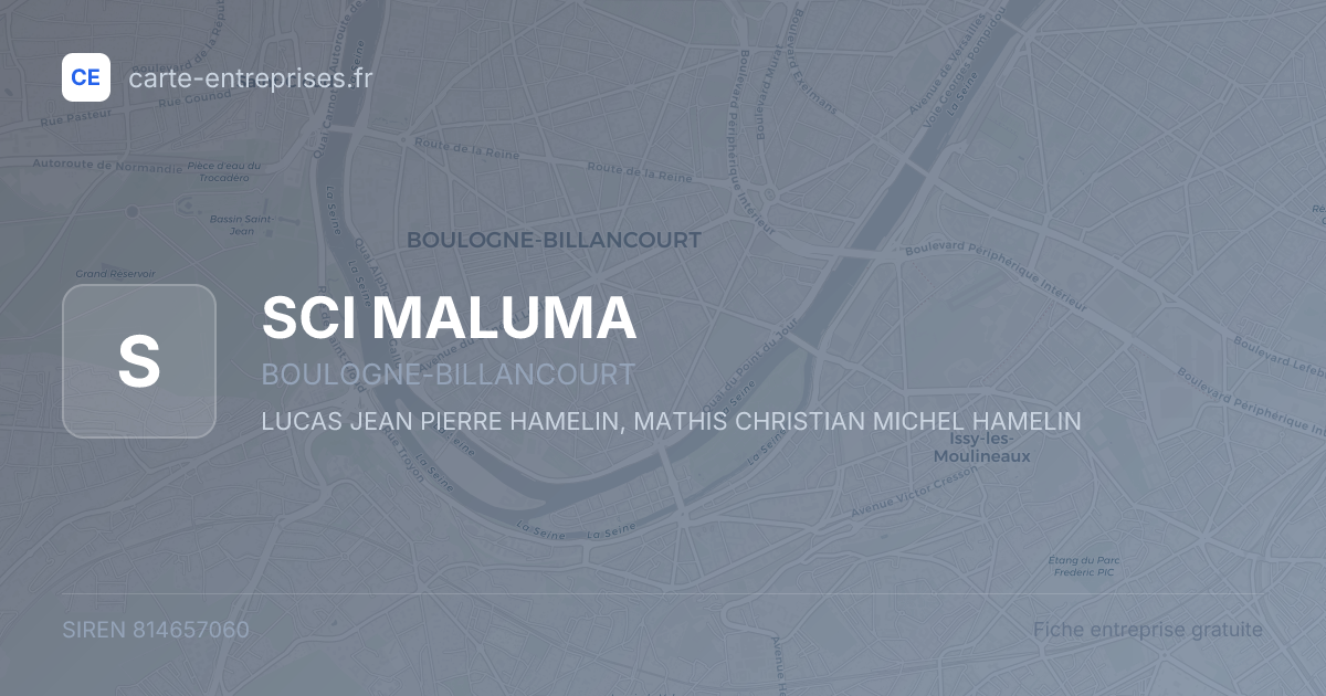SCI MALUMA — 814657060 — fiche entreprise