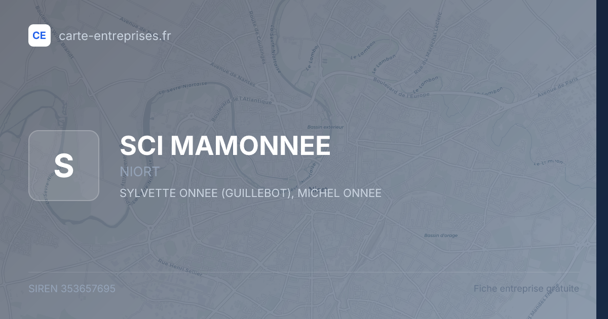 SCI MAMONNEE — 353657695 — fiche entreprise