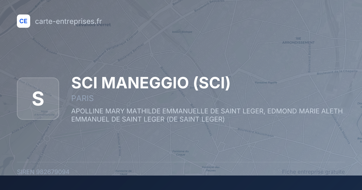 SCI MANEGGIO (SCI) — 982679094 — fiche entreprise